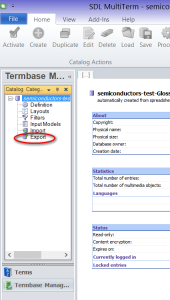Export termbase from MultiTerm to Excel or Word