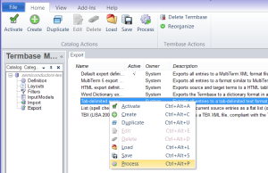 Export termbase from MultiTerm to Excel or Word