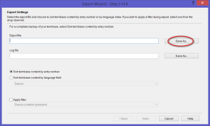 Export termbase from MultiTerm to Excel or Word