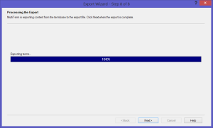 Export termbase from MultiTerm to Excel or Word